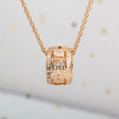 [Renovia Jewelry]PARENTESI NECKLACE PINK GOLD DIAMOND