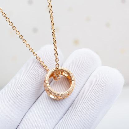 [Renovia Jewelry]PARENTESI NECKLACE PINK GOLD DIAMOND