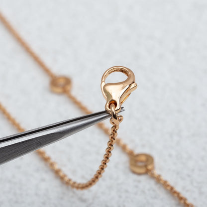 [Renovia Jewelry]PARENTESI NECKLACE PINK GOLD DIAMOND