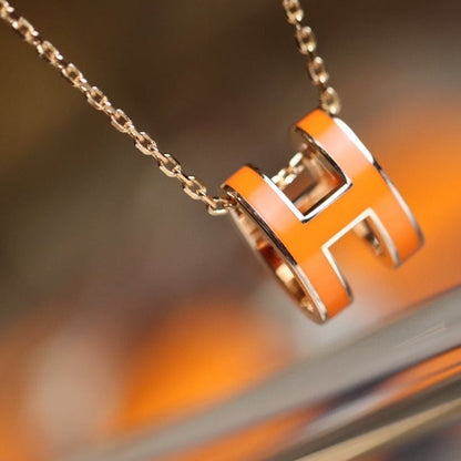[Renovia Jewelry]POP H PEDANT PINK GOLD