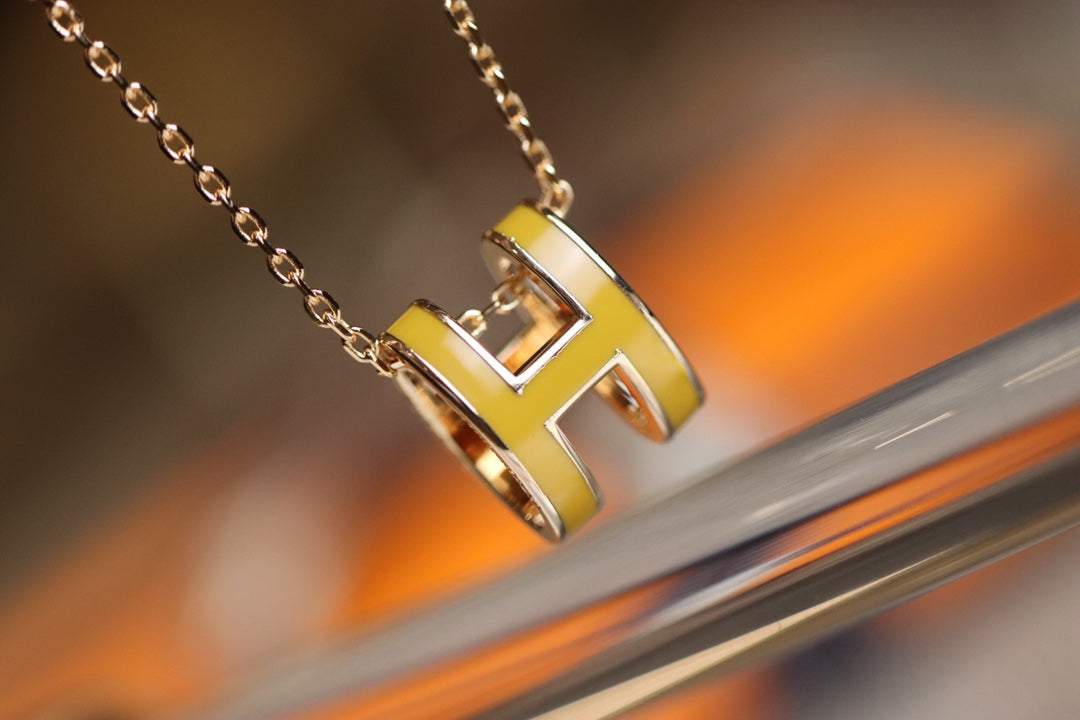 [Renovia Jewelry]POP H PEDANT PINK GOLD