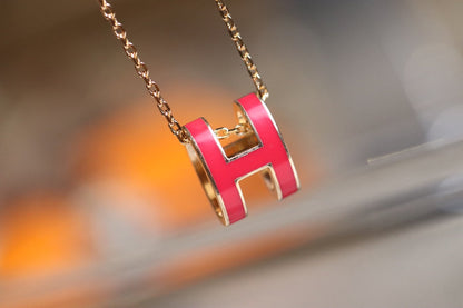 [Renovia Jewelry]POP H PEDANT PINK GOLD