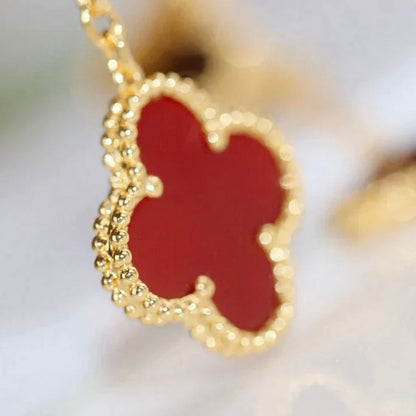 [Renovia Jewelry]CLOVER  2 MOTIF  TIGER EYE CARNELIAN EARRINGS