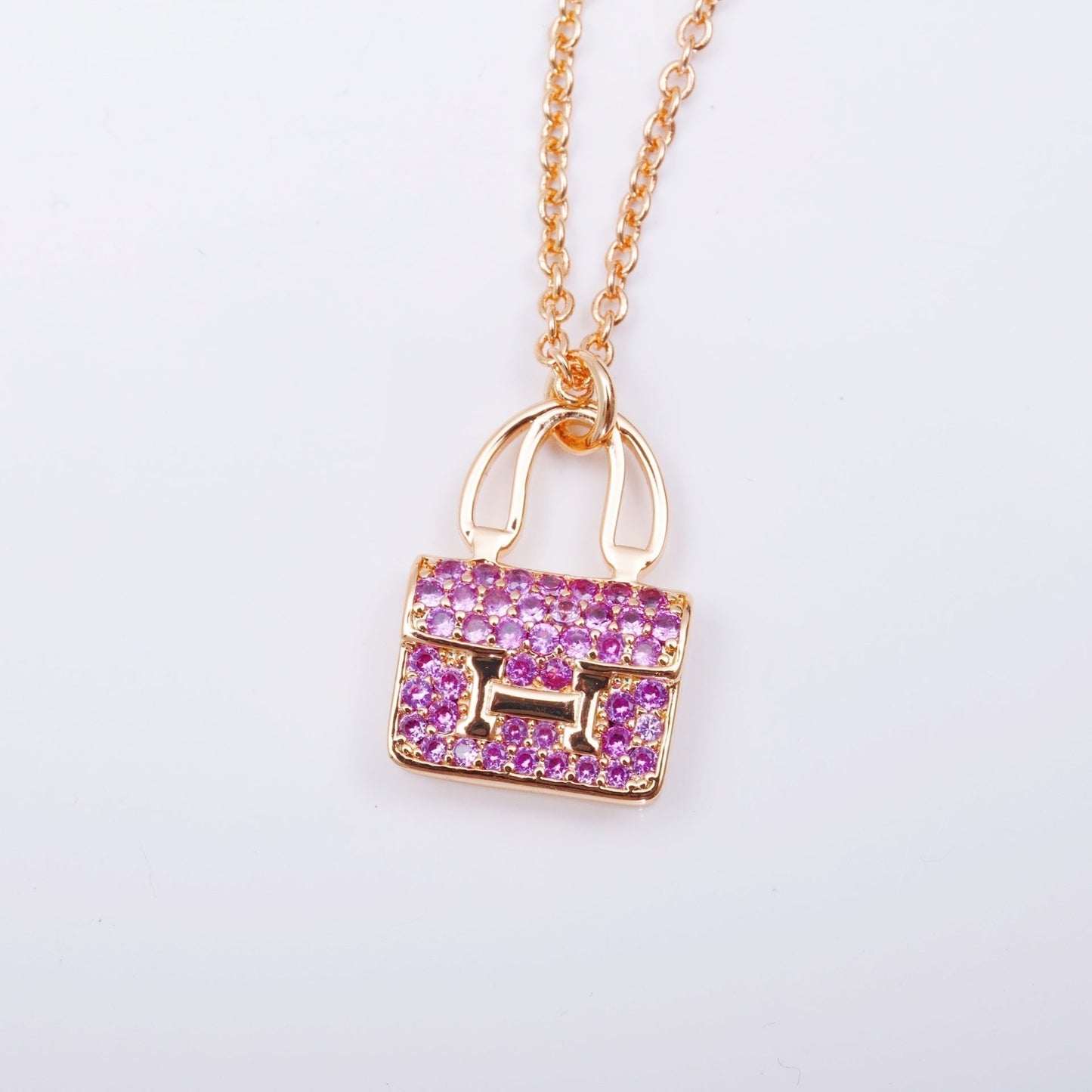 [Renovia Jewelry]CONSTANCE PEDANT PURPLE DIAMOND NECKLACE
