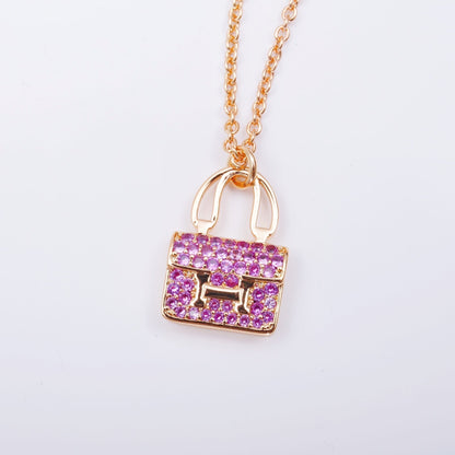 [Renovia Jewelry]CONSTANCE PEDANT PURPLE DIAMOND NECKLACE