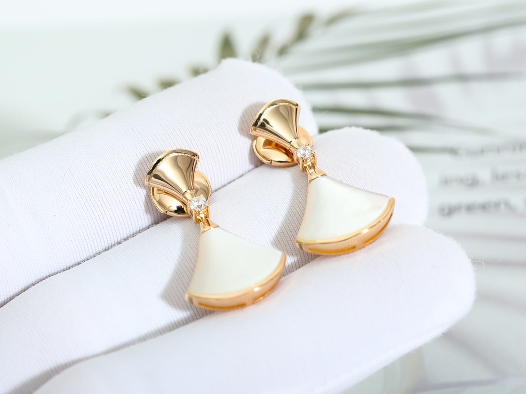 [Renovia Jewelry]DREAM MOP PINK GOLD EARRINGS