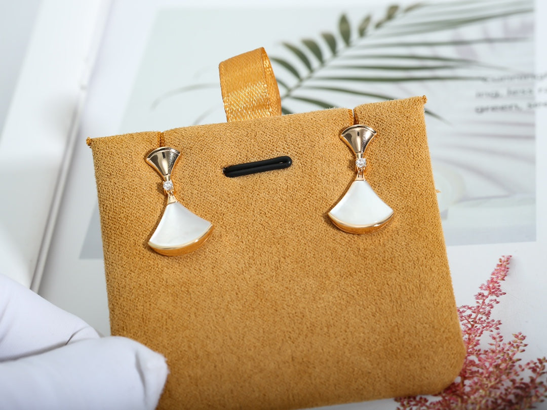 [Renovia Jewelry]DREAM MOP PINK GOLD EARRINGS