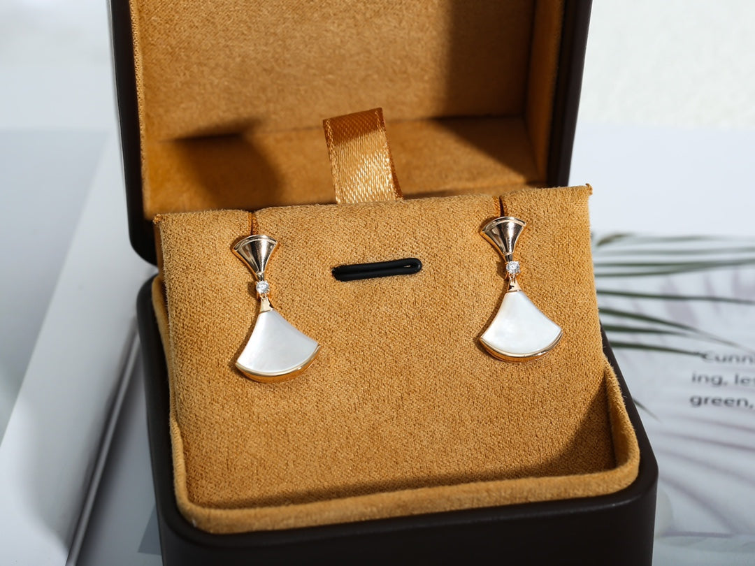 [Renovia Jewelry]DREAM MOP PINK GOLD EARRINGS