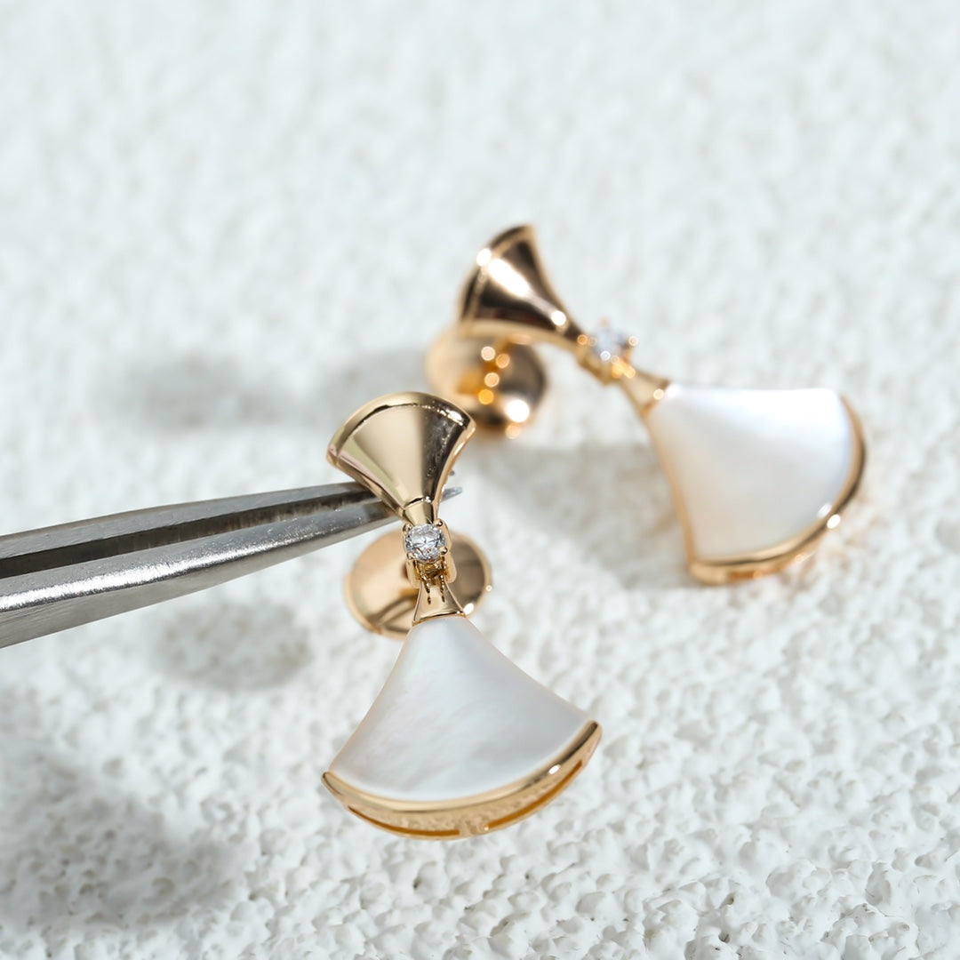 [Renovia Jewelry]DREAM MOP PINK GOLD EARRINGS
