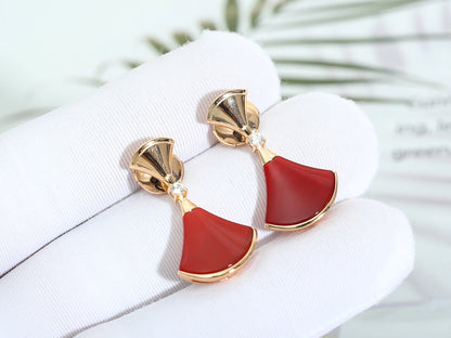 [Renovia Jewelry]DREAM Carnelian PINK GOLD EARRINGS