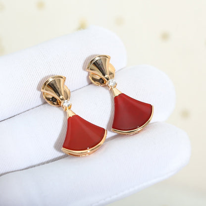 [Renovia Jewelry]DREAM Carnelian PINK GOLD EARRINGS