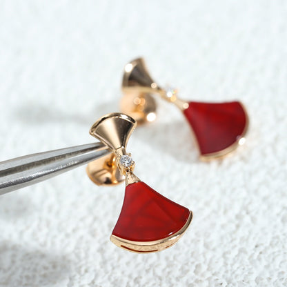 [Renovia Jewelry]DREAM Carnelian PINK GOLD EARRINGS
