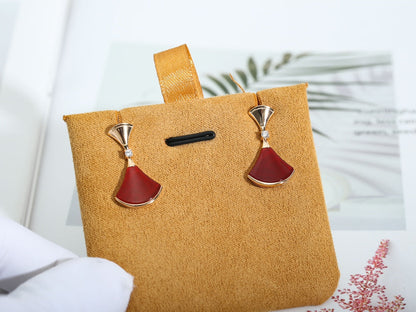 [Renovia Jewelry]DREAM Carnelian PINK GOLD EARRINGS