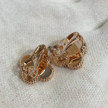 [Renovia Jewelry]CLOVER MEDIUM 1 MOTIFS CARNELIAN  DIAMOND earrings