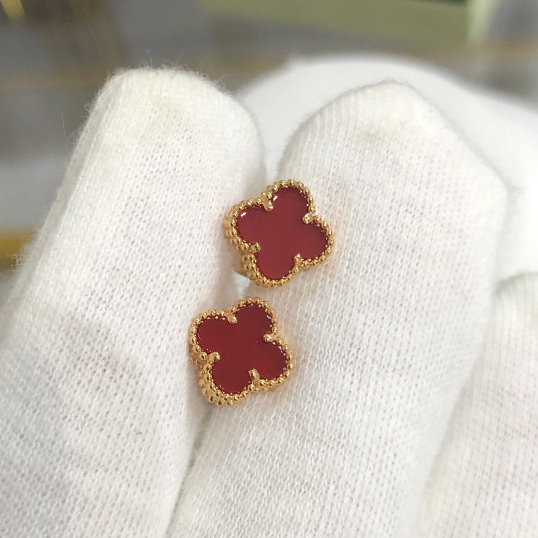 [Renovia Jewelry]CLOVER MINI GOLD EARRINGS