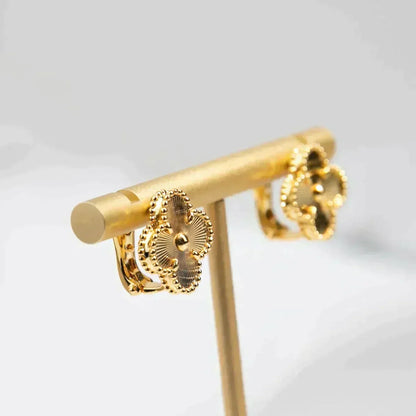 [Renovia Jewelry]CLOVER MEDIUM 1 MOTIFS LASER EARRINGS