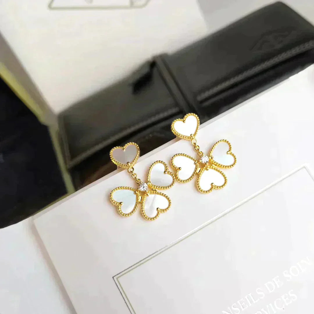 [Renovia Jewelry]CLOVER SWEET WHITE MOP EARRINGS