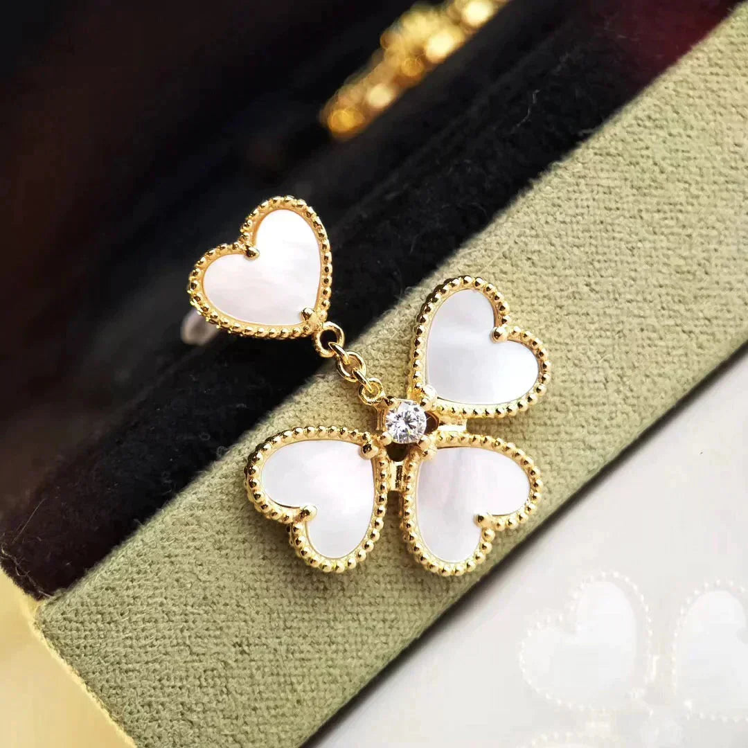[Renovia Jewelry]CLOVER SWEET WHITE MOP EARRINGS