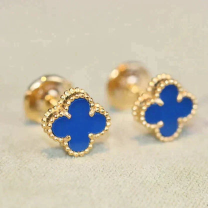 [Renovia Jewelry]CLOVER MINI 9.5MM TURQUOISE EARRINGS