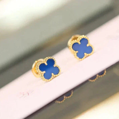 [Renovia Jewelry]CLOVER MINI 9.5MM TURQUOISE EARRINGS