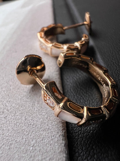 [Renovia Jewelry]SERPENTI MOP PINK GOLD EARRINGS