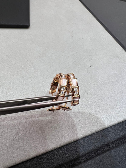 [Renovia Jewelry]SERPENTI MOP PINK GOLD EARRINGS