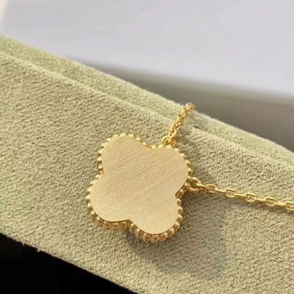 [Renovia Jewelry]CLOVER 15MM DIAMOND TURQUOISE NECKLACE