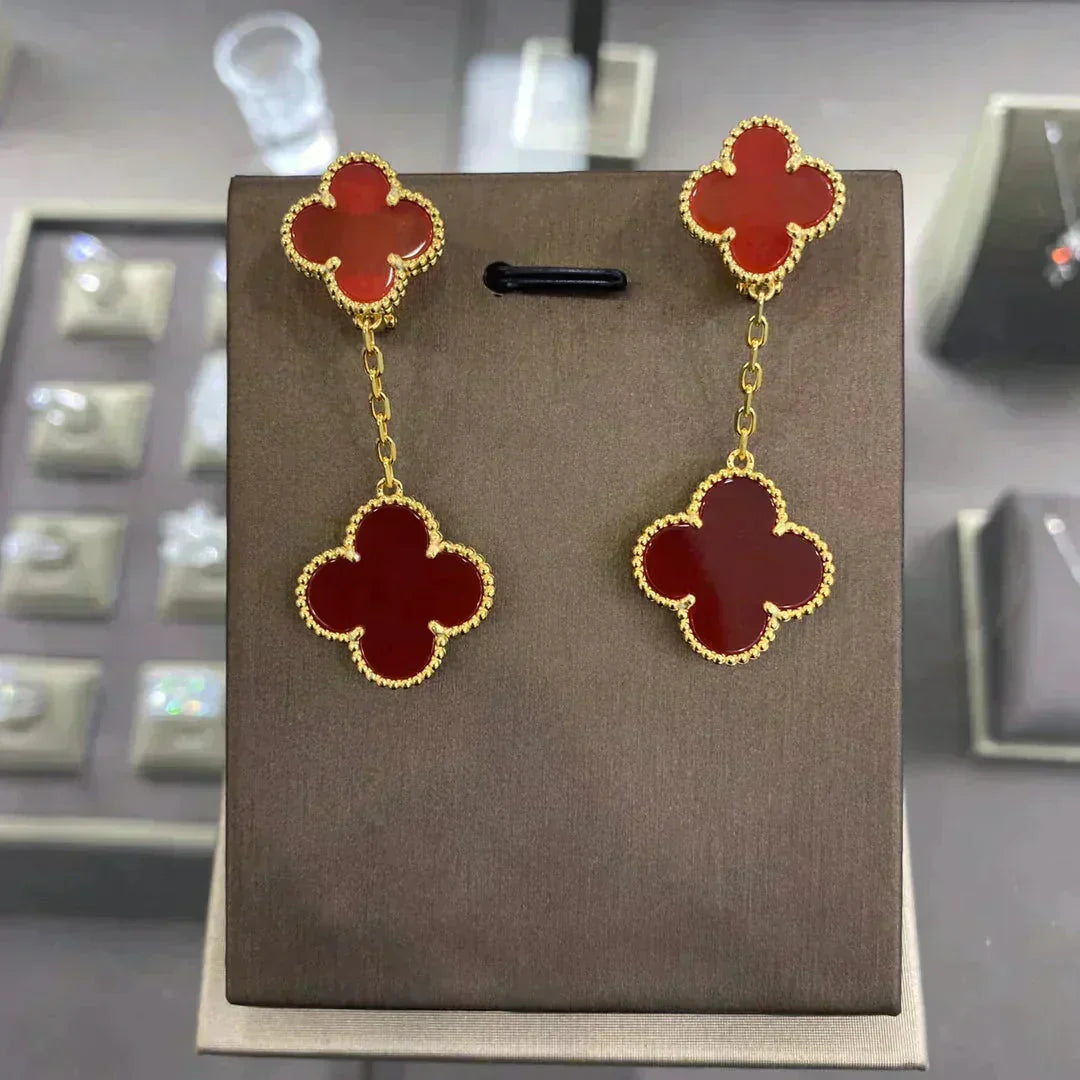 [Renovia Jewelry]CLOVER 2 MOTIFS  EARRINGS (MULTIPLE CHOICESC