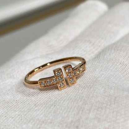 [Renovia Jewelry] WIRE RING DIAMOND PINK GOLD