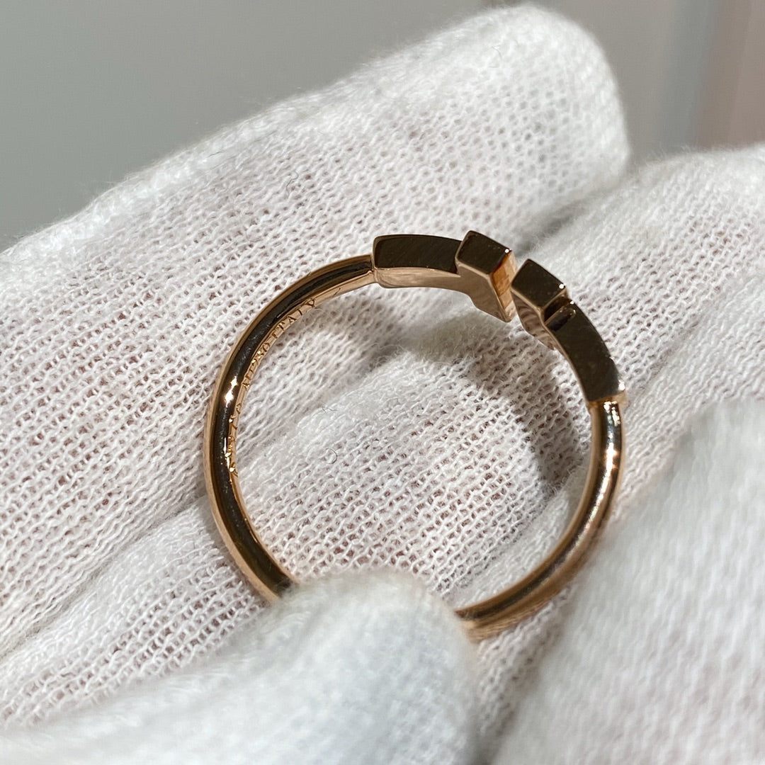 [Renovia Jewelry] WIRE RING DIAMOND PINK GOLD