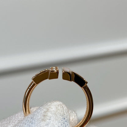 [Renovia Jewelry]T WIRE MOP DIAMOND RING PINK GOLD