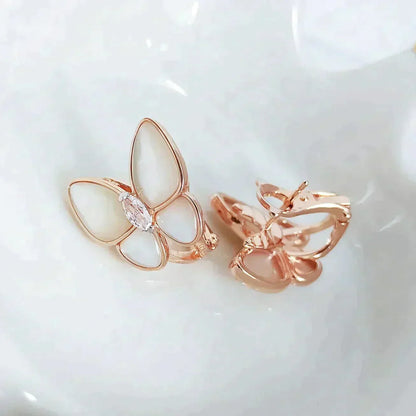 [Renovia Jewelry]BUTTERFLY MOP DIAMOND EARRINGS
