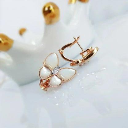 [Renovia Jewelry]BUTTERFLY MOP DIAMOND EARRINGS