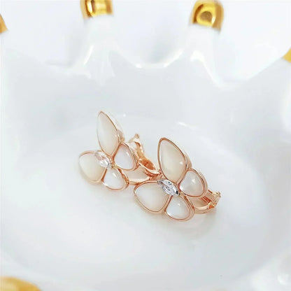 [Renovia Jewelry]BUTTERFLY MOP DIAMOND EARRINGS