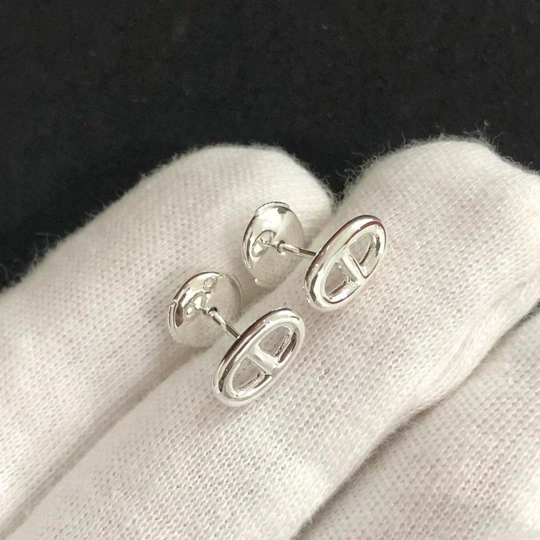 [Renovia Jewelry]CHAINE SMALL EARRINGS GOLD AND SILVER