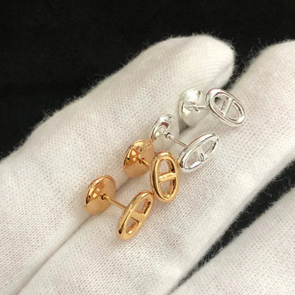 [Renovia Jewelry]CHAINE SMALL EARRINGS GOLD AND SILVER