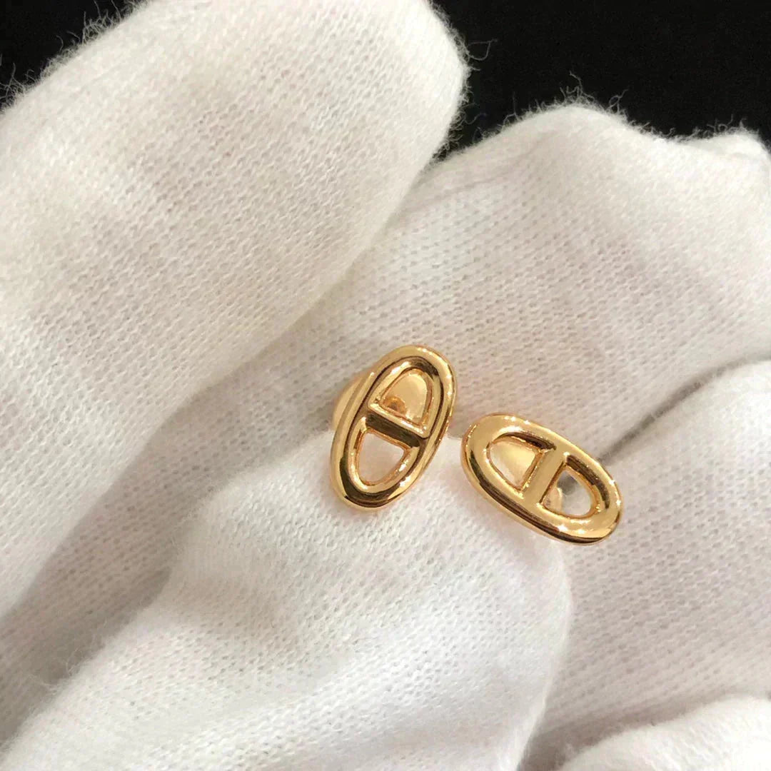 [Renovia Jewelry]CHAINE SMALL EARRINGS GOLD AND SILVER