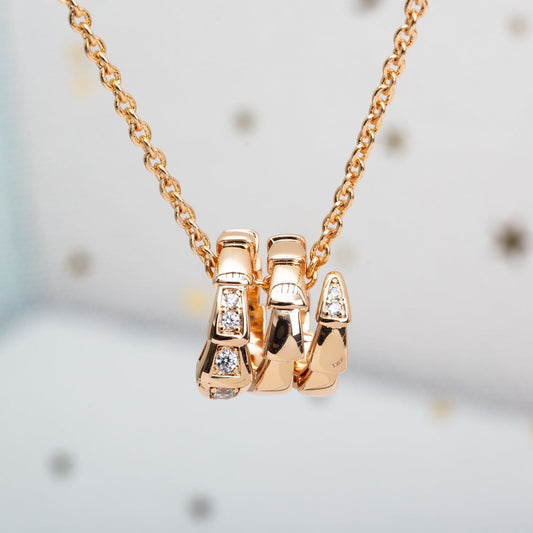 [Renovia Jewelry]SERPENTI PINK GOLD NECKLACE DIAMOND