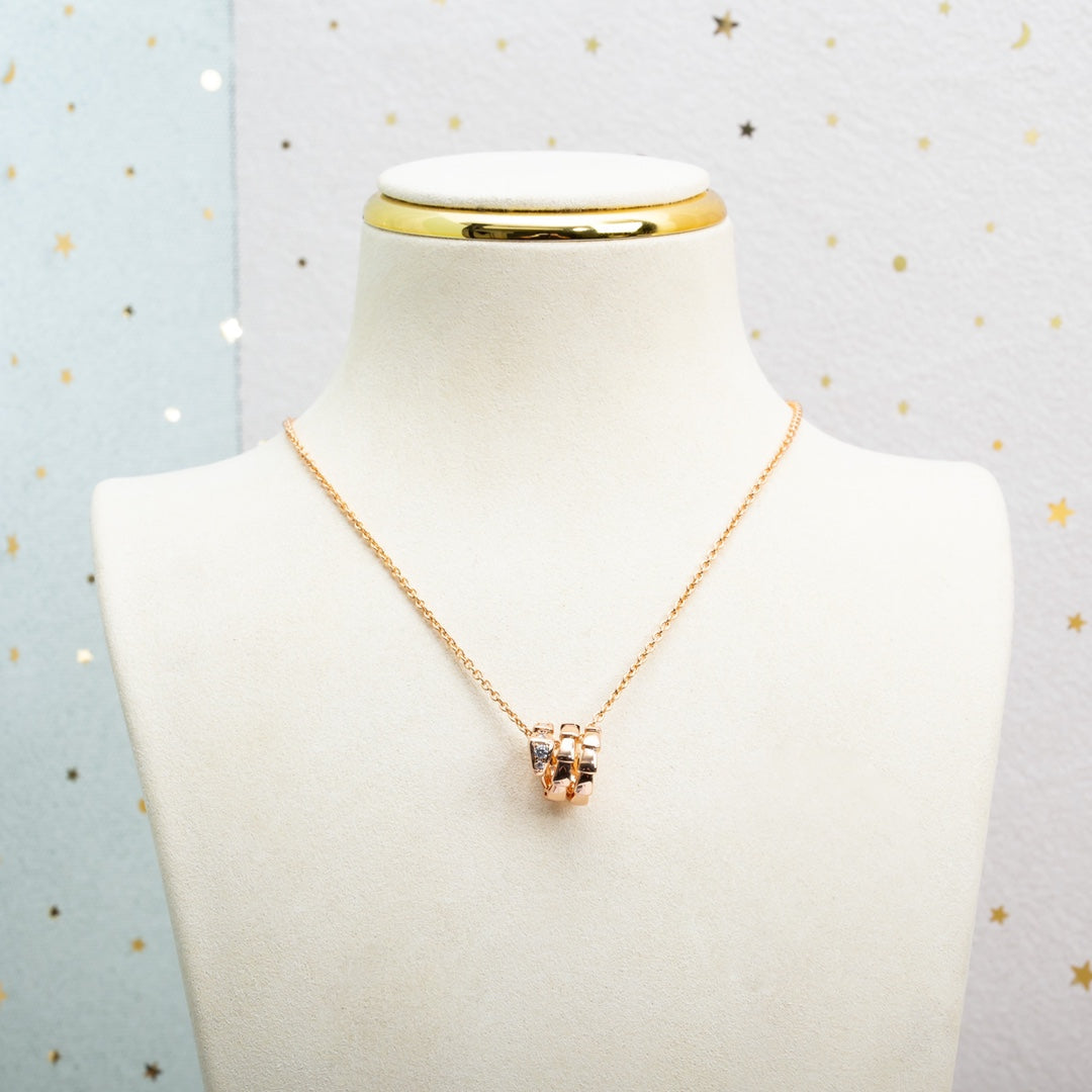 [Renovia Jewelry]SERPENTI PINK GOLD NECKLACE DIAMOND