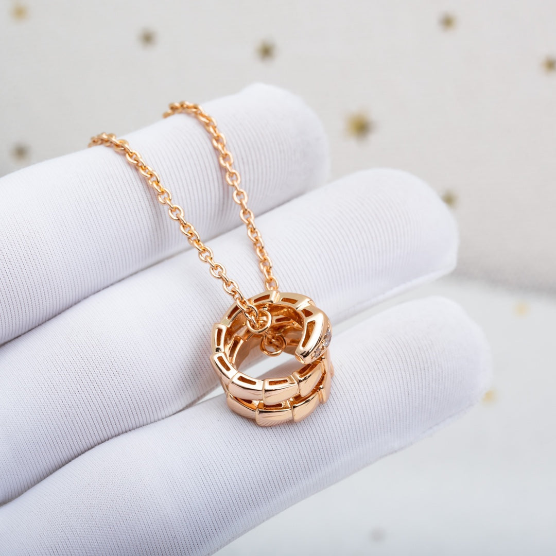 [Renovia Jewelry]SERPENTI PINK GOLD NECKLACE DIAMOND