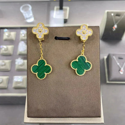[Renovia Jewelry]CLOVER  2 MOTIFS  DIAMOND  EARRINGS (MULTIPLE CHOICESç´