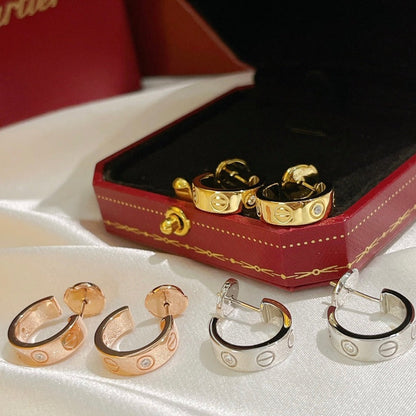 [Renovia Jewelry]LOVE EARRINGS 5.7MM 2 DIAMONDS