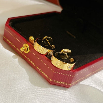 [Renovia Jewelry]LOVE EARRINGS 5.7MM 2 DIAMONDS