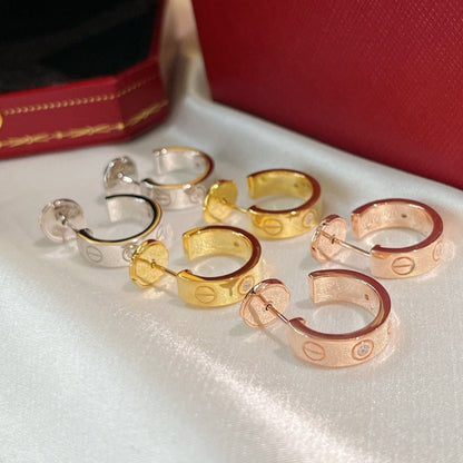 [Renovia Jewelry]LOVE EARRINGS 5.7MM 2 DIAMONDS