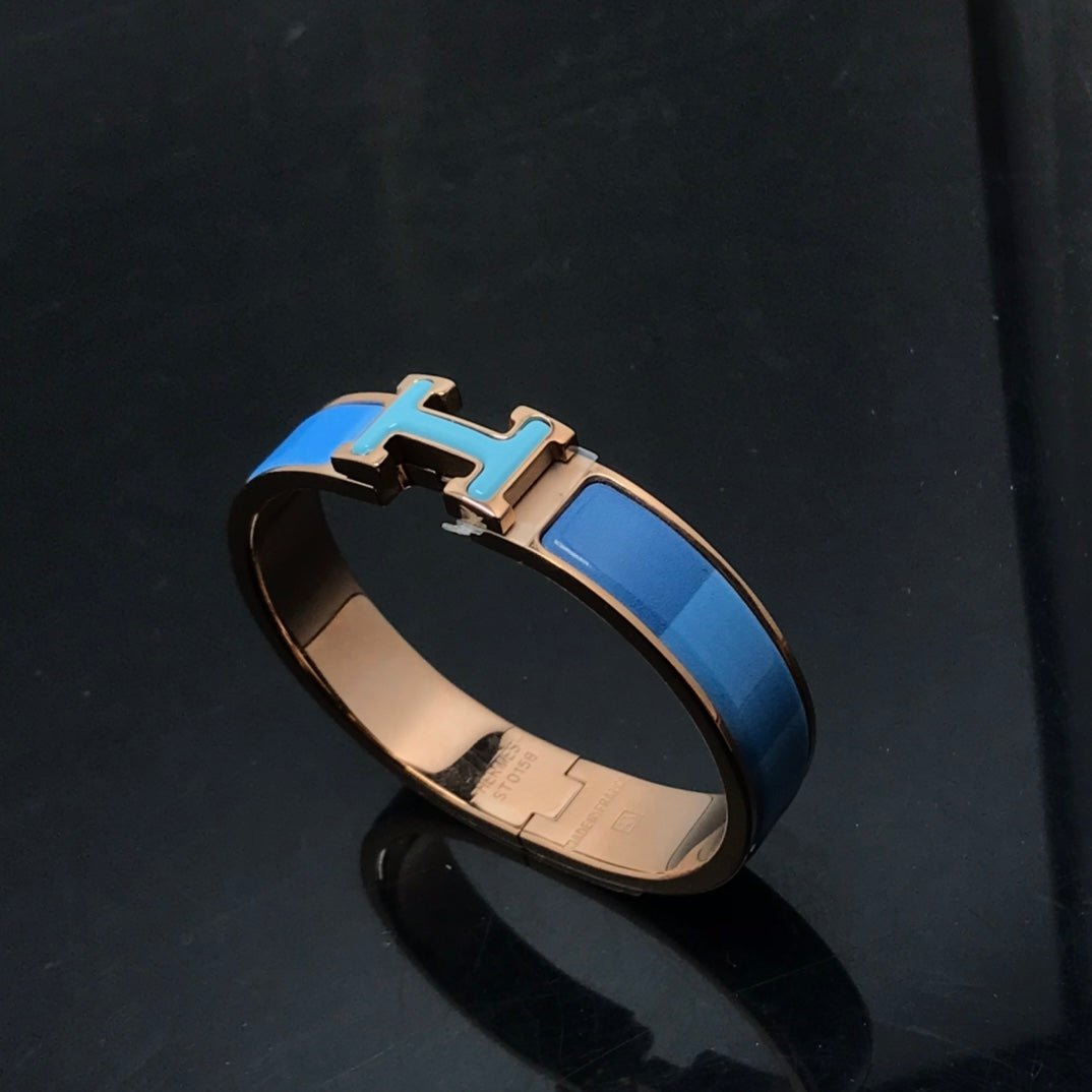 [Renovia Jewelry]H BRACELET BLUE RAINBOW CERAMIC