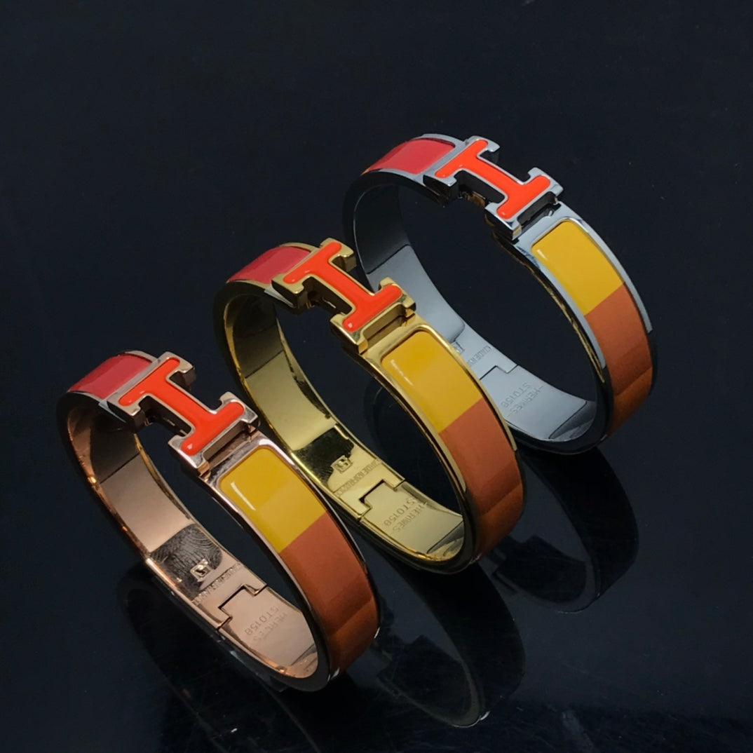 [Renovia Jewelry]H BRACELET ORANGE RAINBOW CERAMIC