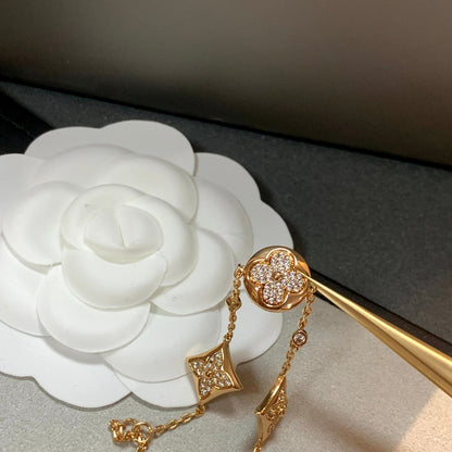[Renovia Jewelry]STAR AND SUN 4 MOTIFS GOLD DIAMONDS BRACELET