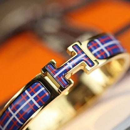 [Renovia Jewelry]H TARTAN BRACELET 12MM