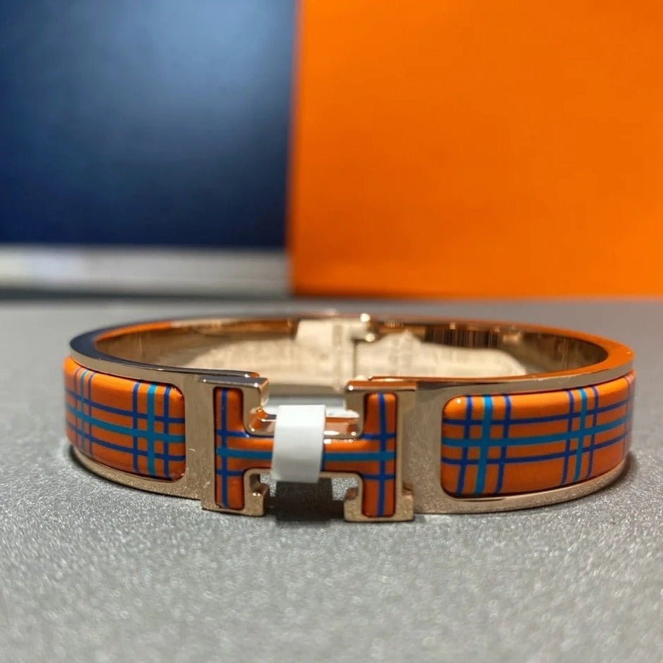 [Renovia Jewelry]H TARTAN BRACELET 12MM
