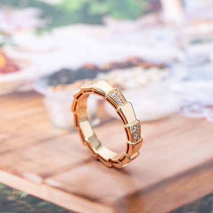[Renovia Jewelry]SERPENTI RING PINK GOLD  3MM